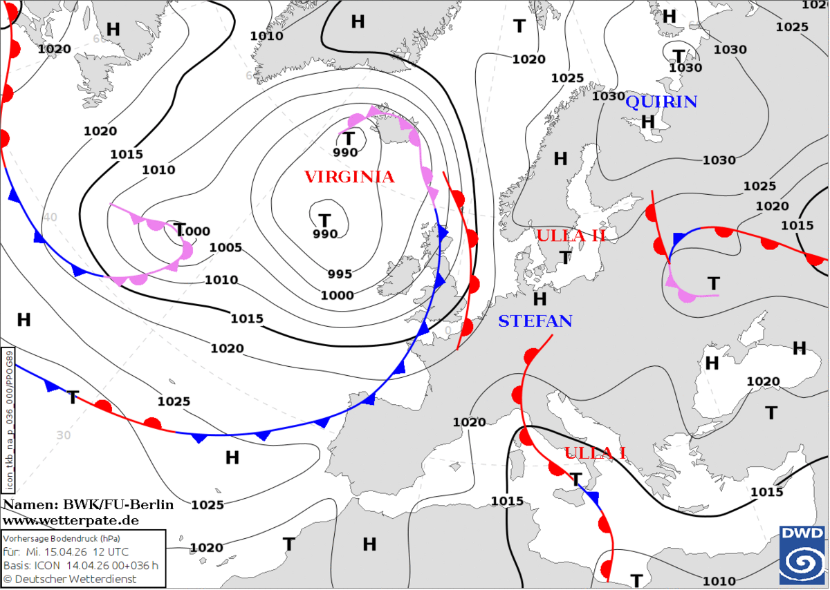 Zwischen Hoch und Tief im meteorologischen Niemandsland Thema des Tages