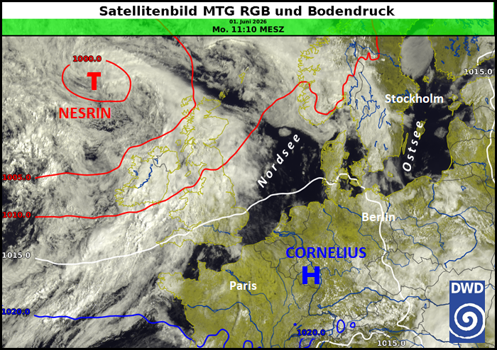Tief NESRIN - der erste Dämpfer für den (meteorologischen) Sommerbeginn Thema des Tages