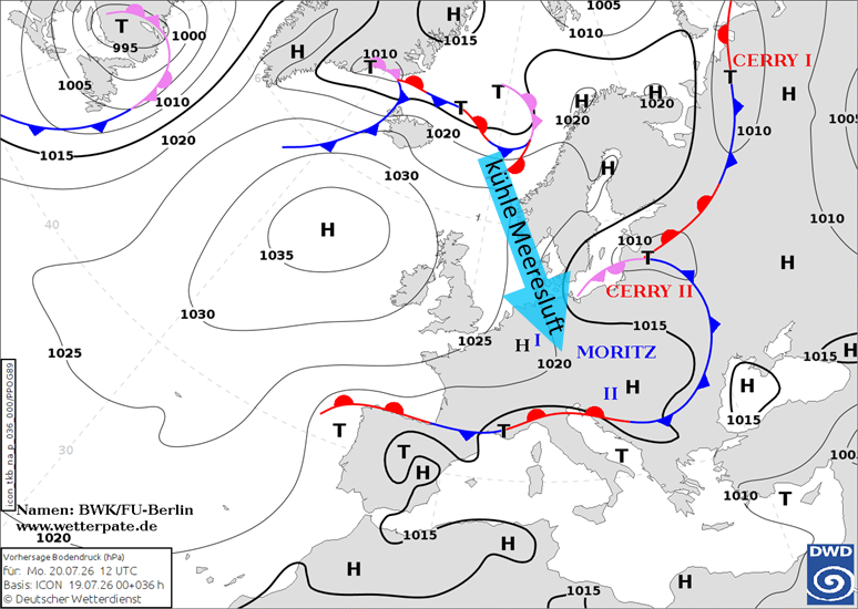 Deutliches Nordost-Südwestgefälle bei der Temperatur Thema des Tages