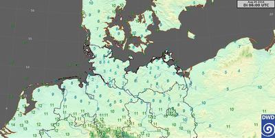 Die Nacht zum 26. August war in Norddeutschland recht frisch. Grund hierfür war ein wolkenarmer Himmel und ein nur sehr schwacher Wind. Somit konnte die Luft stark abkühlen und es wurden zahlreiche einstellige Tiefstwerte gemessen.