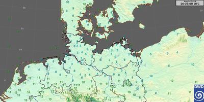 Die Nacht zum 26. August war in Norddeutschland recht frisch. Grund hierfür war ein wolkenarmer Himmel und ein nur sehr schwacher Wind. Somit konnte die Luft stark abkühlen und es wurden zahlreiche einstellige Tiefstwerte gemessen. 