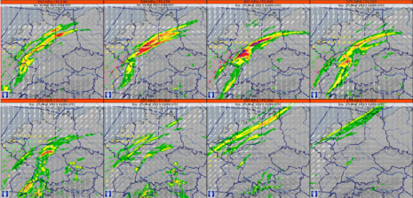 Prognose des Eddy Dissipitation Parameters (EDP) vom ICON6 Modell in verschiedenen (Flug-)Höhen am 25.05.2023 um 02 UTC (Quelle Deutscher Wetterdienst)