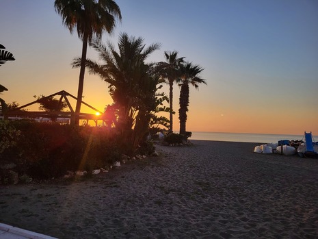 Sonnenaufgang am Strand von Torremolinos