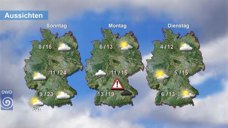 Aussichten vom Sonntag, den 10.05.2026 bis Dienstag, den 12.05.2026.
