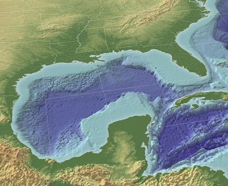 Golf von Mexiko (Reliefdarstellung)