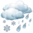 leichte Schneeregenschauer