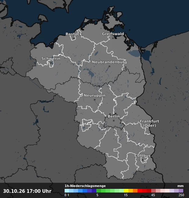 1h-Niederschlagsmenge Brandenburg