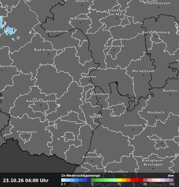 1h-Niederschlagsmenge Frankenthal (Pfalz)