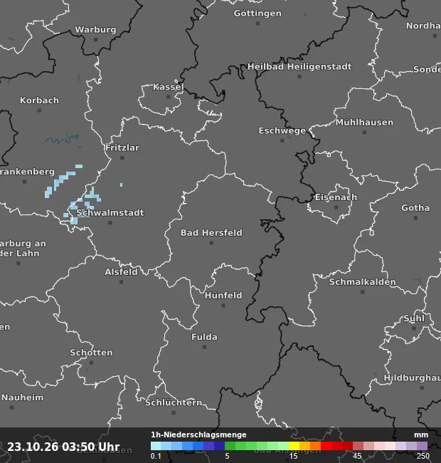 1h-Niederschlagsmenge Hersfeld-Rotenburg