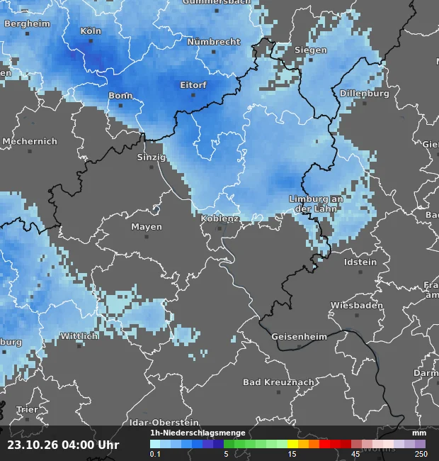 1h-Niederschlagsmenge Koblenz