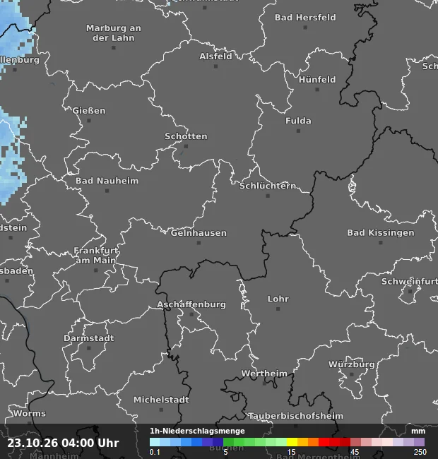 1h-Niederschlagsmenge Main-Kinzig-Kreis