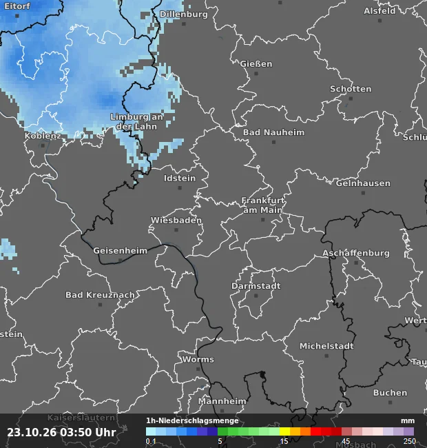 1h-Niederschlagsmenge Main-Taunus-Kreis