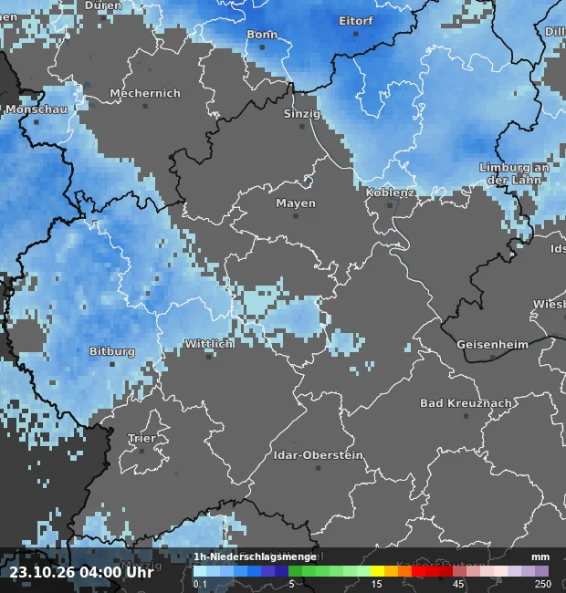 1h-Niederschlagsmenge Cochem-Zell