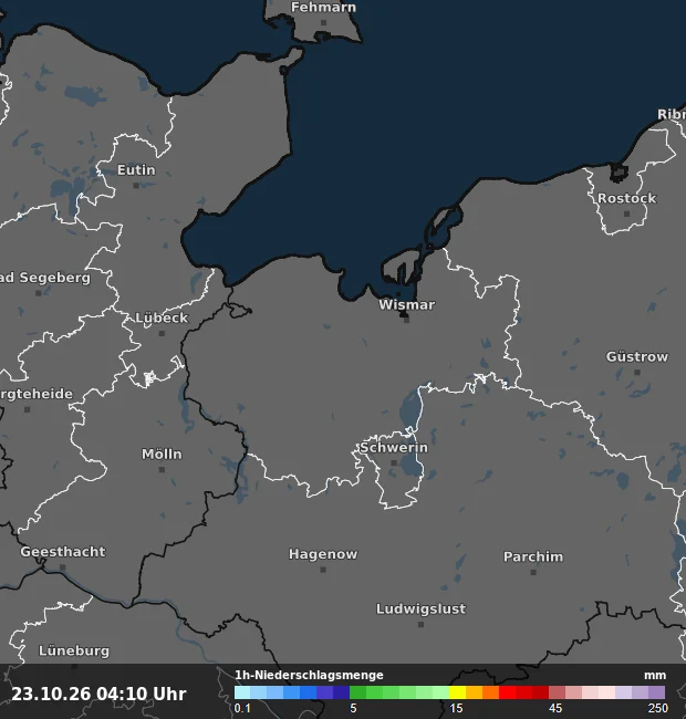 1h-Niederschlagsmenge Nordwestmecklenburg