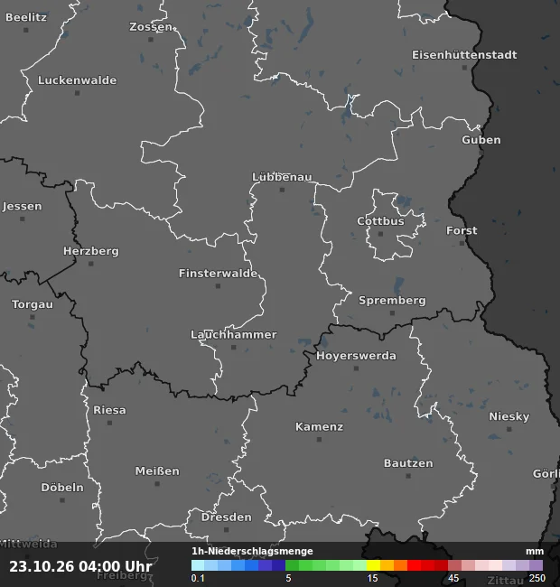 1h-Niederschlagsmenge Oberspreewald-Lausitz