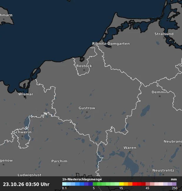 1h-Niederschlagsmenge Rostock