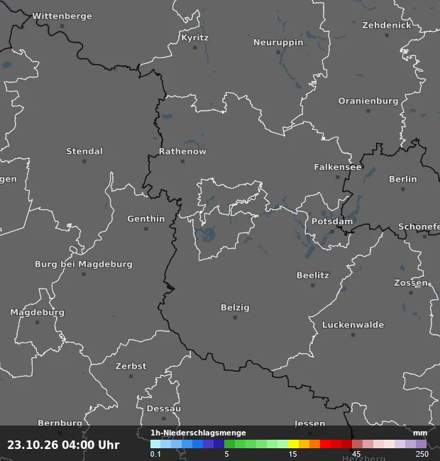1h-Niederschlagsmenge Brandenburg an der Havel