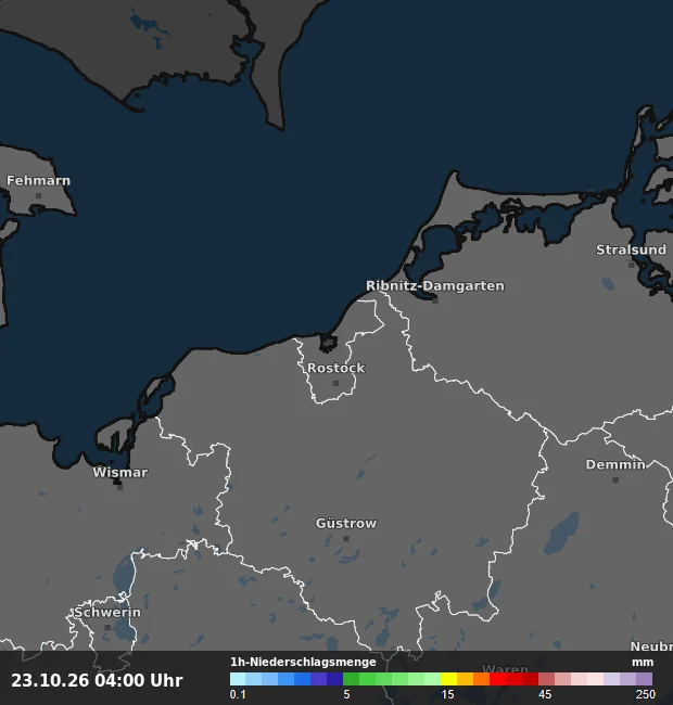 1h-Niederschlagsmenge Rostock (Kreisfreie Stadt)