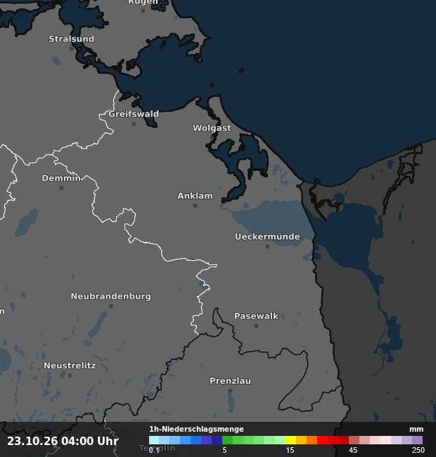 1h-Niederschlagsmenge Vorpommern-Greifswald