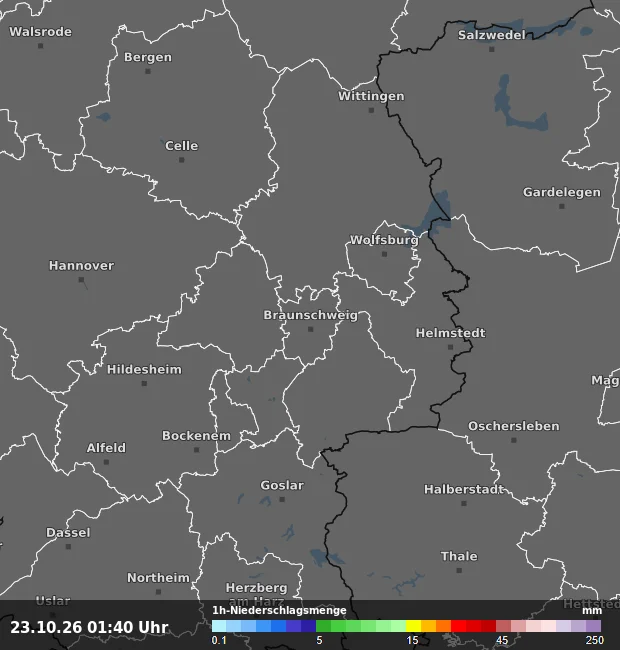 1h-Niederschlagsmenge Braunschweig