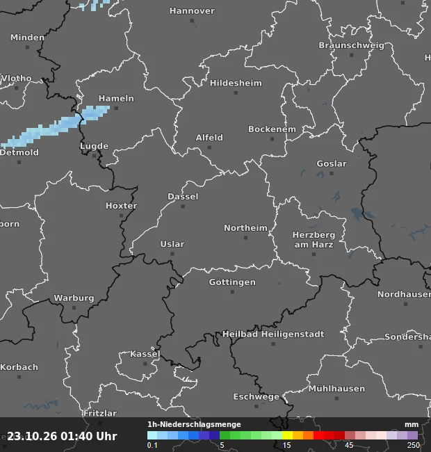 1h-Niederschlagsmenge Northeim