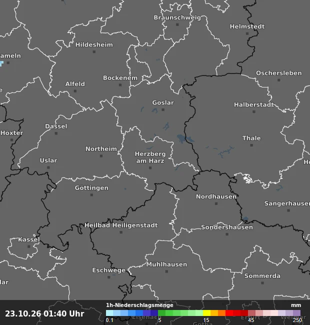 1h-Niederschlagsmenge Osterode am Harz
