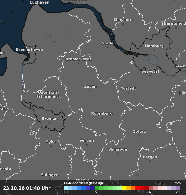 1h-Niederschlagsmenge Rotenburg (Wümme)