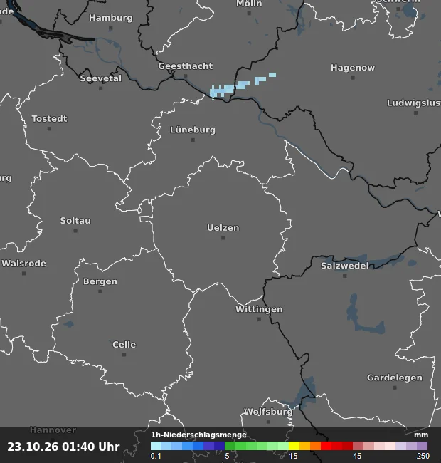 1h-Niederschlagsmenge Uelzen