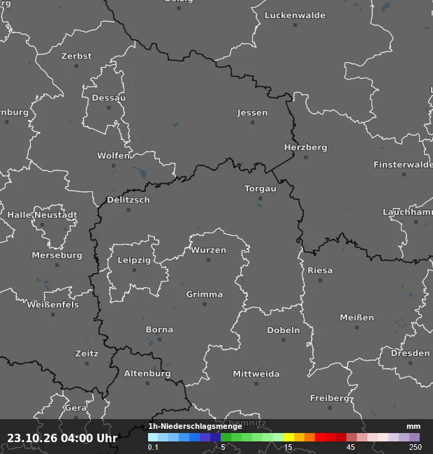 1h-Niederschlagsmenge Nordsachsen