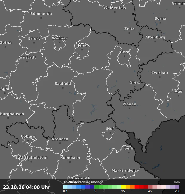 1h-Niederschlagsmenge Saale-Orla-Kreis