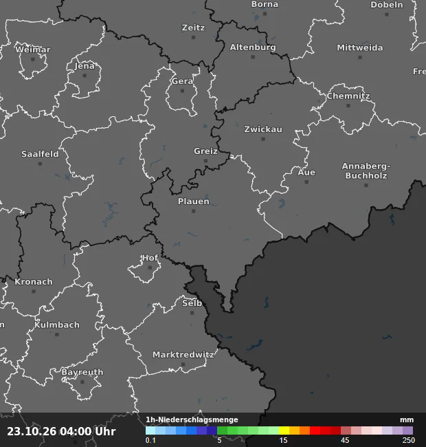 1h-Niederschlagsmenge Vogtlandkreis