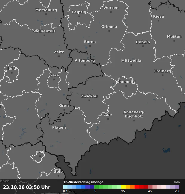1h-Niederschlagsmenge Zwickau