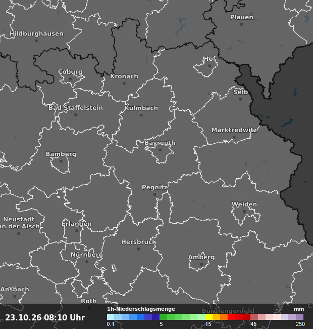 1h-Niederschlagsmenge Bayreuth