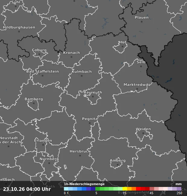 1h-Niederschlagsmenge Bayreuth (Kreisfreie Stadt)