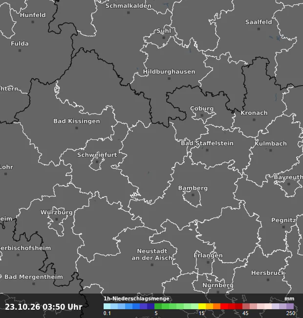 1h-Niederschlagsmenge Haßberge