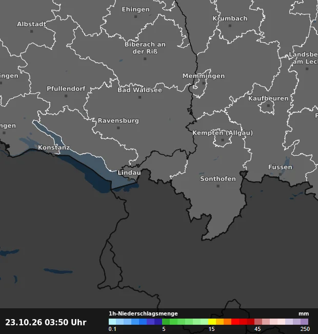 1h-Niederschlagsmenge Lindau (Bodensee)