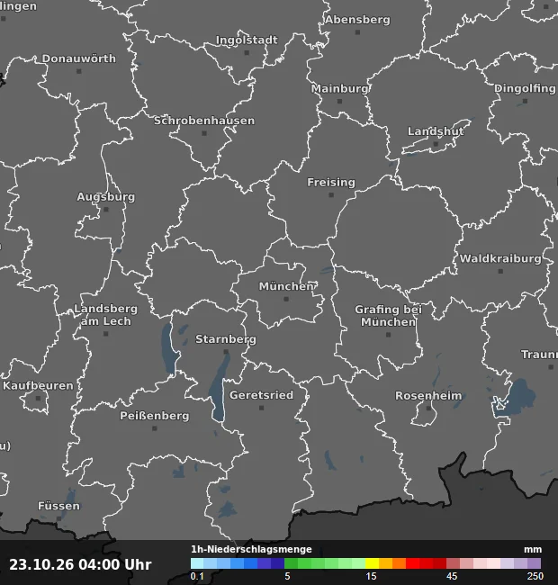 1h-Niederschlagsmenge München (Kreisfreie Stadt)