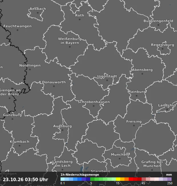 1h-Niederschlagsmenge Neuburg-Schrobenhausen
