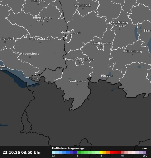 1h-Niederschlagsmenge Oberallgäu