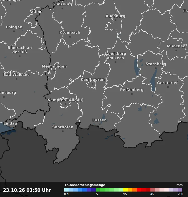 1h-Niederschlagsmenge Ostallgäu