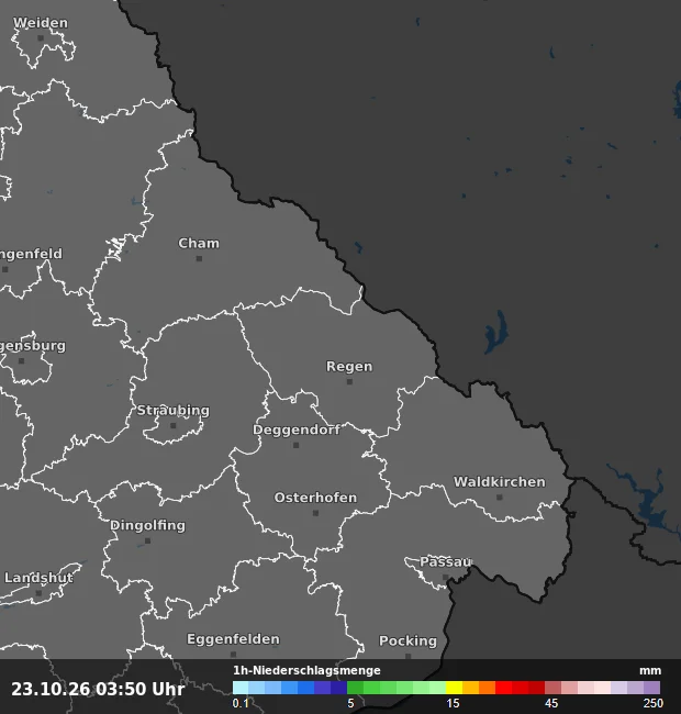 1h-Niederschlagsmenge Regen