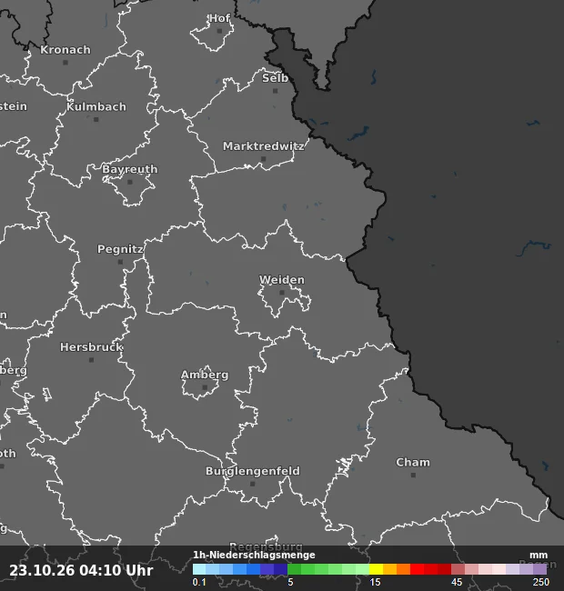 1h-Niederschlagsmenge Weiden in der Oberpfalz
