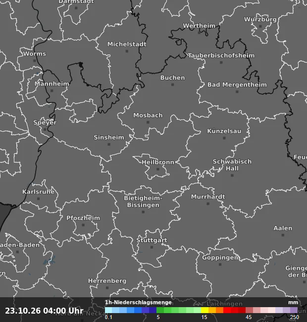1h-Niederschlagsmenge Heilbronn