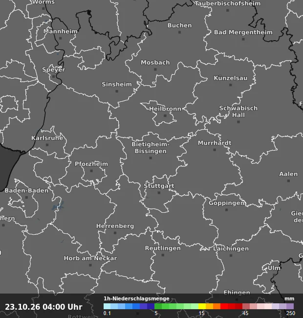1h-Niederschlagsmenge Ludwigsburg