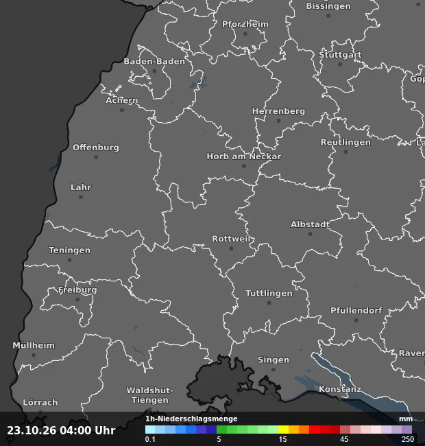 1h-Niederschlagsmenge Rottweil