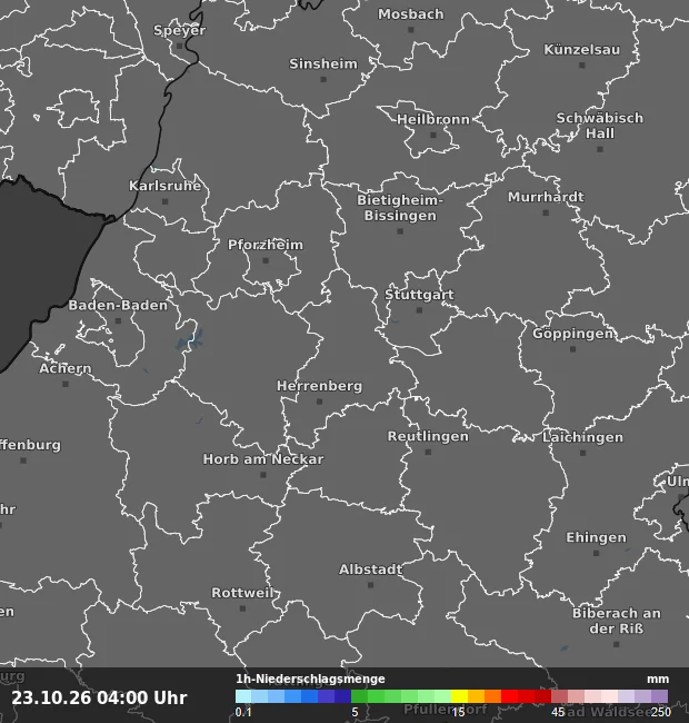 1h-Niederschlagsmenge Böblingen