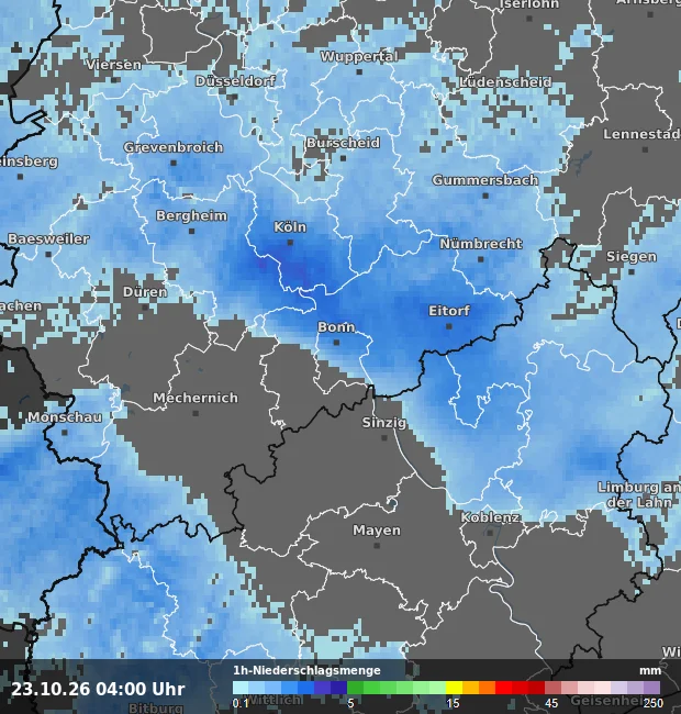 1h-Niederschlagsmenge Bonn