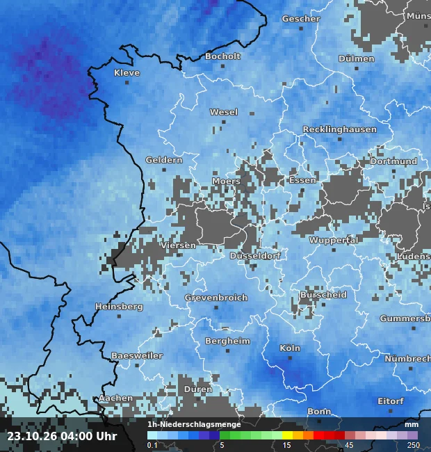 1h-Niederschlagsmenge Krefeld