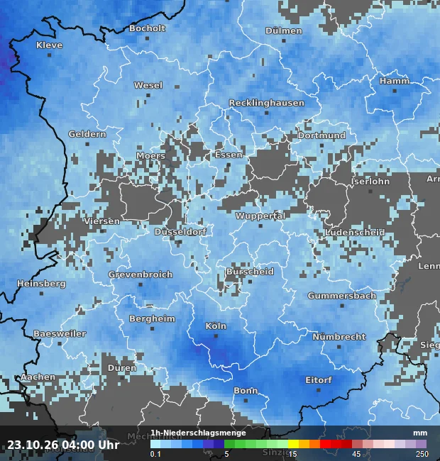 1h-Niederschlagsmenge Mettmann