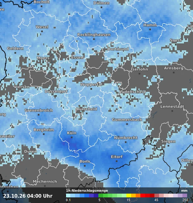 1h-Niederschlagsmenge Remscheid